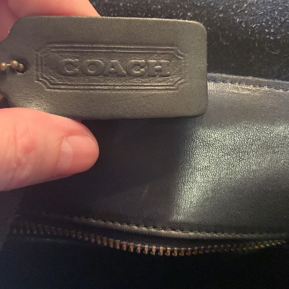 VINTAGE Coach Y2K 90s mini black leather backpack top handle adjustable VGUC - Picture 10 of 16